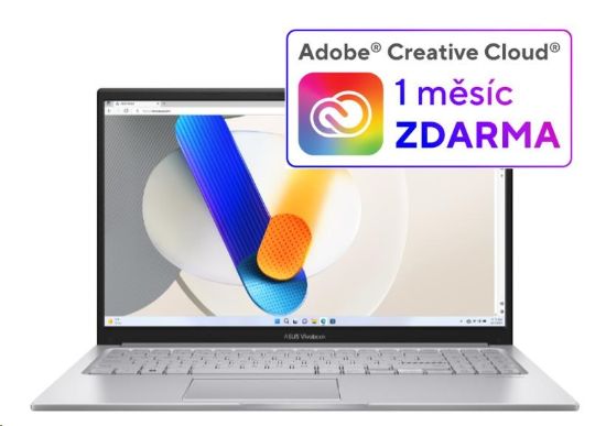 Obrázek ASUS NTB Vivobook 15 (X1504VA- NJ1717W), i5- 1334U, 15.6" 1920 x 1080, 16GB, 512GB SSD, Iris X, W11 Home, Silver