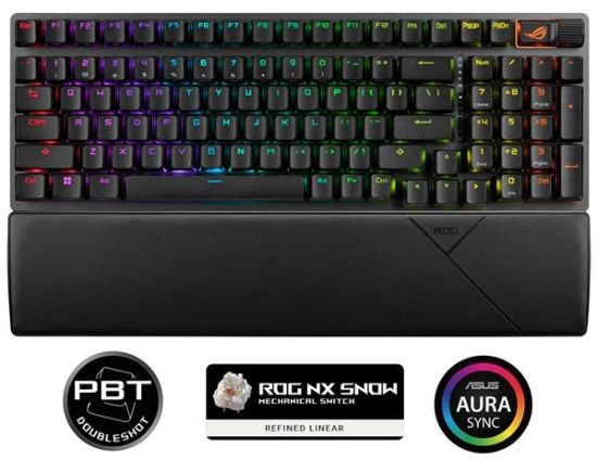 Obrázek ASUS klávesnice ROG Strix Scope II 96 Wireless (ROG NX Snow) - CZ/ SK