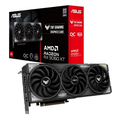 Obrázek ASUS VGA AMD Radeon RX 9060 XT TUF GAMING OC 16GB, RX 9060 XT, 16GB GDDR6, 2xDP, 1xHDMI