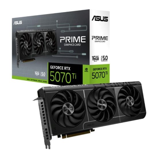Obrázek ASUS VGA NVIDIA GeForce RTX 5070 Ti PRIME 16GB, 16GB GDDR7, 3xDP, 1xHDMI