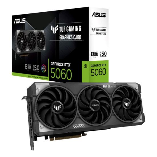Obrázek ASUS VGA NVIDIA GeForce RTX 5060 TUF GAMING 8GB, 8GB GDDR7, 3xDP, 1xHDMI