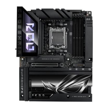 Obrázek ASUS MB Sc AM5 ROG CROSSHAIR X870E HERO BTF, 4xDDR5, WIFI, 1xHDMI, 2xThunderbolt, ATX