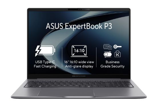 Obrázek ASUS NTB ExpertBook P3 (P3605CVA-MB0004X), i7-13620H, 16" WUXGA, 32GB, 1TB SSD, UHD, W11 Pro, Misty Grey