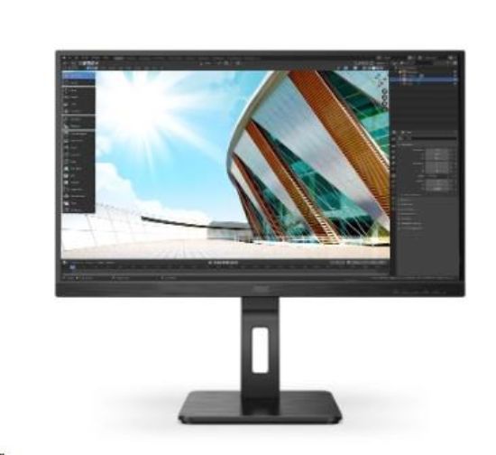 Obrázek AOC MT IPS LCD WLED 27" 27P2Q - IPS panel, 1920x1080, D- Sub, DVI, HDMI, DP, USB, repro, pivot
