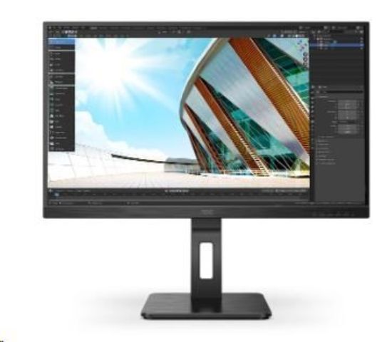 Obrázek AOC MT IPS LCD WLED 27" Q27P2Q - IPS panel, 2560x1440, D- Sub, HDMI, DP, USB, repro, pivot