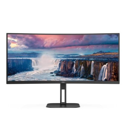 Obrázek AOC MT VA LCD WLED 34" CU34V5C/ BK - VA panel, 3440x1440, HDMI, DP, USB, USB- C, nast. vyska, repro, zakriven