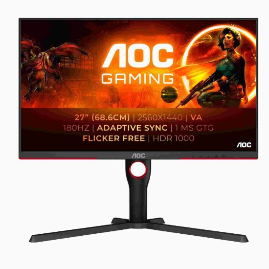 Obrázek AOC MT VA LCD WLED 27" Q27G3XMN/ BK - VA panel, 2560x1440, 180Hz, HDMI, DP, pivot