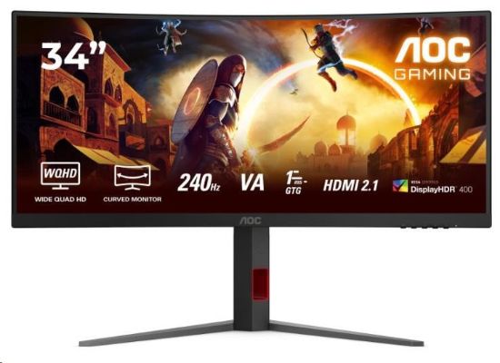 Obrázek AOC MT 34" CU34G4Z - 3440x1440, VA, 240Hz, 2xHDMI, DP, USBhub, Pivot, Zakřivený
