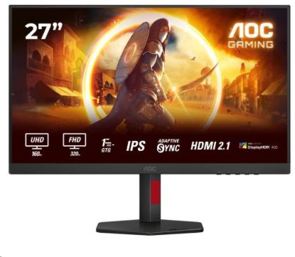 Obrázek AOC MT 27" U27G4R - IPS, 1920x1080/ 3840x2160, 360/ 160Hz, 1ms, 400cd, 2xHDMI, DP, USBHub, Pivot