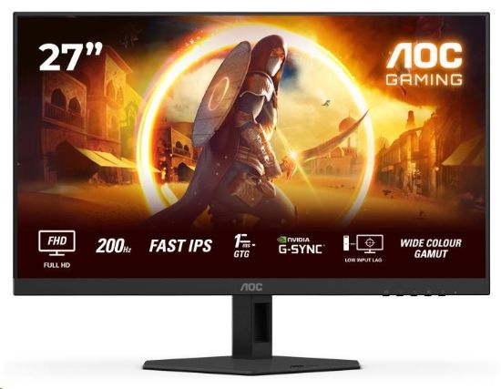 Obrázek AOC MT 27" 27G4HRE - 1920x1080, IPS, 200Hz, HDR10, 2xHDMI, 1xDP, Repro