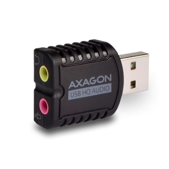 Obrázek AXAGON ADA- 17, USB 2.0 - externí zvuková karta HQ MINI, 96kHz/ 24- bit stereo, vstup USB- A