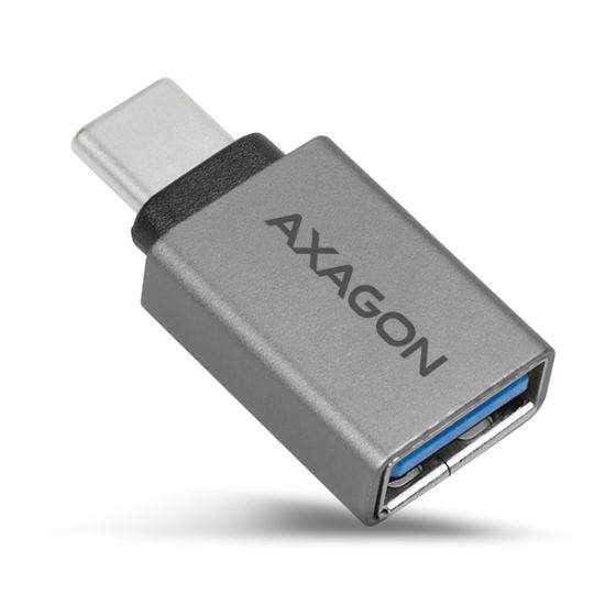 Obrázek AXAGON RUCM- AFA, redukce USB- C (M) - > USB- A (F), USB 3.2 Gen 2, 3A, ALU