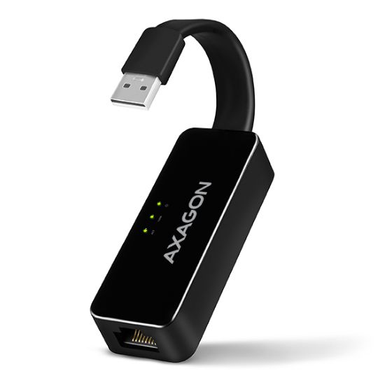 Obrázek AXAGON ADE- XR, USB 2.0 - Fast Ethernet síťová karta, auto instal, černá