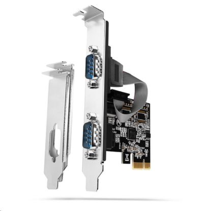 Obrázek AXAGON PCEA- S2N, PCIe řadič - 2x sériový port (RS232) 250 kbps, vč. LP