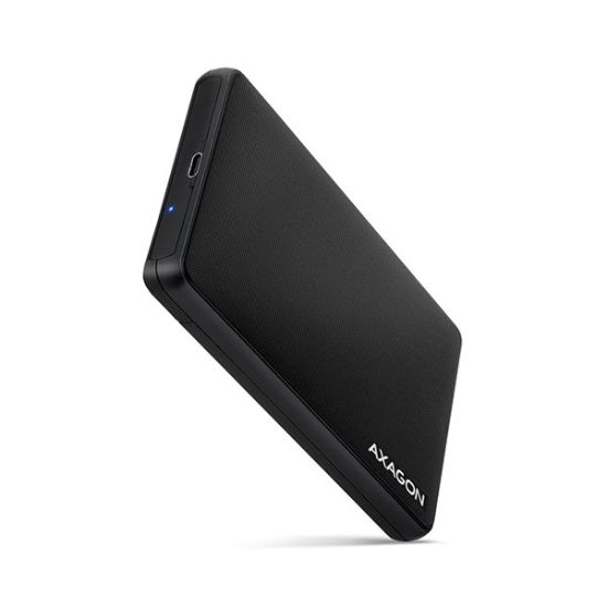 Obrázek AXAGON EE25- SLC, USB- C 3.2 Gen 1 - SATA 6G 2.5" SLIDE box, bezšroubkový, černý