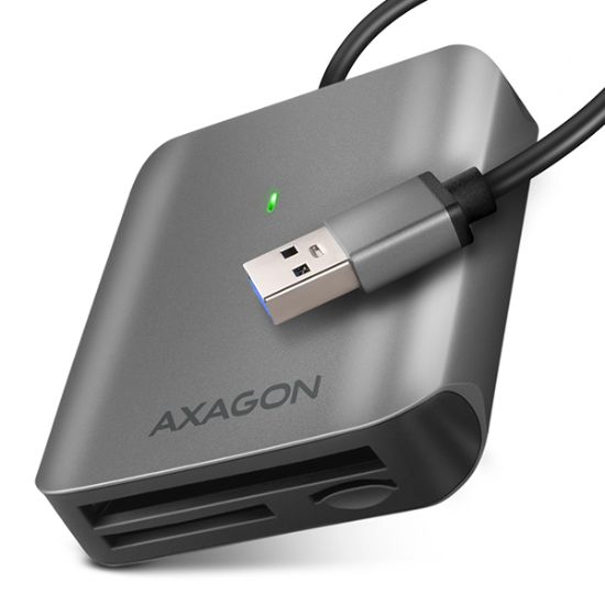Obrázek AXAGON CRE- S3, USB- A 3.2 Gen 1 - SUPERSPEED čtečka karet, 3- slot & lun SD/ microSD/ CF, podpora UHS- II