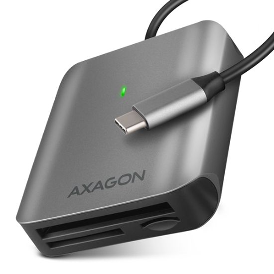 Obrázek AXAGON CRE- S3C, USB- C 3.2 Gen 1 - SUPERSPEED čtečka karet, 3- slot & lun SD/ microSD/ CF, podpora UHS- II