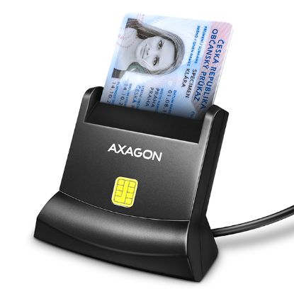 Obrázek AXAGON CRE- SM4N, USB- A StandReader čtečka kontaktních karet Smart card (eObčanka), kabel 1.3m
