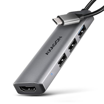 Obrázek AXAGON HMC- H3A, USB 5Gbps hub, 3x USB- A, HDMI 4k/ 30Hz, kabel USB- C 15cm
