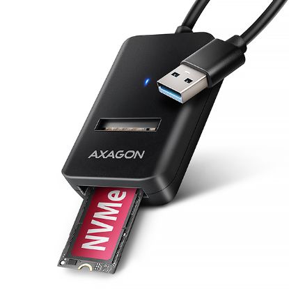 Obrázek AXAGON ADM2- AM USB- A 10Gbps - M.2 NVMe & SATA SSD adaptér, kabel USB- A 10cm