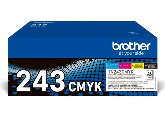Obrázek BROTHER Toner TN- 243CMYK - PRO HLL3210 HLL3270 DCPL3510 DCPL3550 MFCL3730 MFCL3770 - cca 1000stran SADA