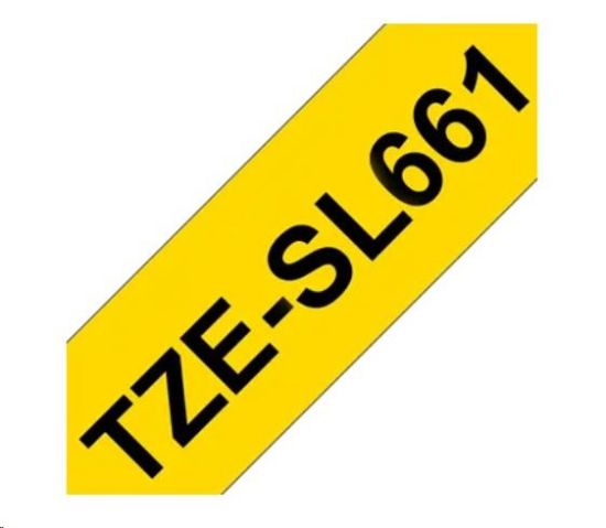 Obrázek BROTHER TZESL661 - kazeta TZ šířky 36mm, lamino TZE- SL661, žlutá/ černé písmo