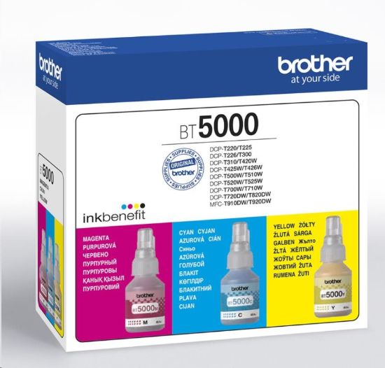 Obrázek BROTHER INK BT- 5000CLVAL cyan+magenta+yellow T3xx T4xx T5xx T7xx T9xx - cca 5000 - INKTANK
