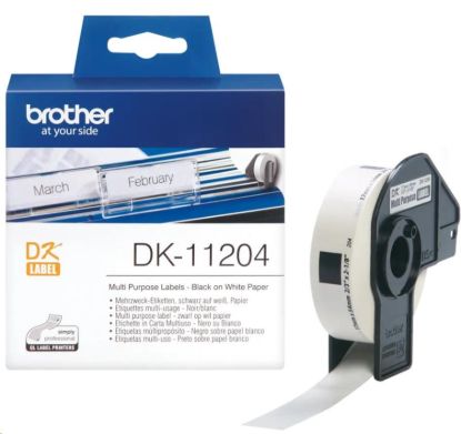 Obrázek BROTHER DK- 11204 Multi Purpose Labels 17x54mm (400 ks)