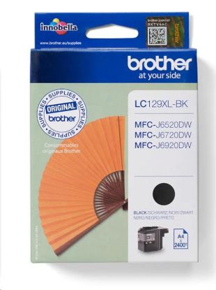 Obrázek BROTHER INK LC- 129XLBK (inkoust black 2400 str., ISO / IEC 24711) POUZE (6520, 6920)