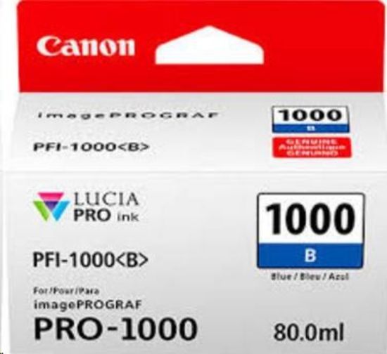 Obrázek Canon CARTRIDGE PFI- 1000B modrá pro ImagePROGRAF PRO- 1000 (545 str.)