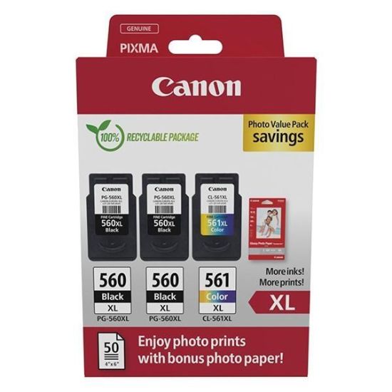 Obrázek Canon CARTRIDGE PG- 560XLx2/ CL- 561XL PVP pro PIXMA TS535x, TS535xa, TS745x, TS745xi