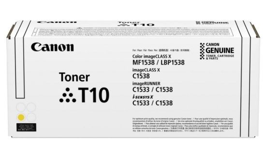 Obrázek CANON TONER T10 YELLOW pro i- SENSYS X C1533i, C1533iF, C1538i, C1538Fi (10 000 str.)