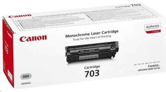 Obrázek Canon TONER CRG- 703 černý pro LBP- 2900, LBP- 2900b (2500 str.)