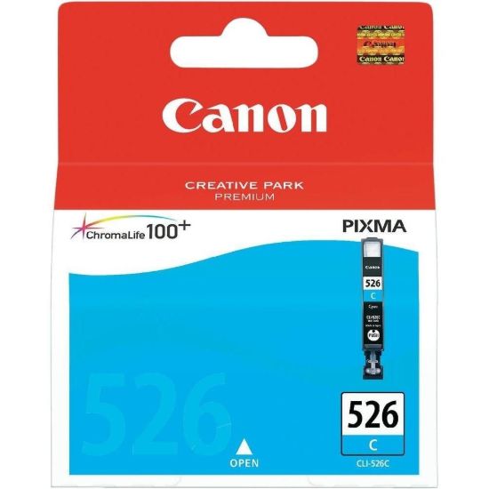 Obrázek Canon CARTRIDGE CLI- 526C azurová pro Pixma IP4850, IX6520, IX6550, MG5120, MG5150, MG5170, MG5250, MG6170, MG8120(462str.)