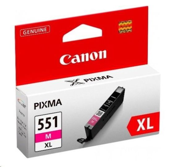 Obrázek Canon CARTRIDGE CLI- 551M XL purpurová pro Pixma iP, Pixma iX, Pixma MG a Pixma MX 6850, 725x, 925, 8750 (680 str.)