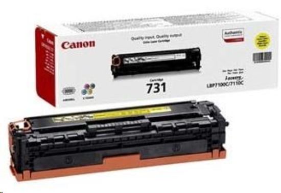 Obrázek Canon TONER CRG- 731Y žlutá pro i- SENSYS LBP7100Cn, LBP7110Cw, MF623Cn, MF628Cw, MF8230Cn, MF8280Cw (1 500 str.)