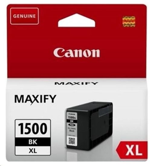 Obrázek Canon CARTRIDGE PGI- 1500XL BK černá pro Maxify MB2050, MB2150, MB2350, MB2750 a MB2755 (1200 str.)