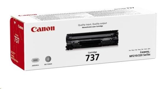 Obrázek Canon TONER CRG- 737 černý pro i- SENSYS LBP151dw, MF211, MF212w, MF216n, MF217w, MF226dn, MF229dw, MF231 (2 400 str.)