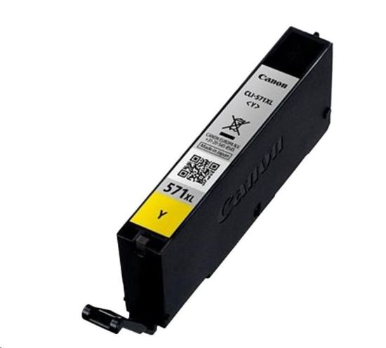 Obrázek CANON CARTRIDGE CLI- 571XL Y žlutá pro PIXMA MG575x, MG685x, MG775x, TS505x, TS 605x, TS805x (715 str.)