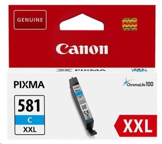 Obrázek Canon CARTRIDGE CLI- 581XXL azurová pro PIXMA TS615x, TS625x, TS635x, TR7550, TS815x (820str.)