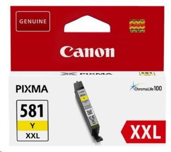 Obrázek Canon CARTRIDGE CLI- 581 XXL žlutá pro PIXMA TS615x, TS625x, TS635x, TR7550, TS815x (824str.)