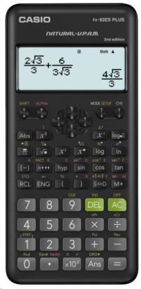 Obrázek CASIO kalkulačka FX 82ES PLUS 2E, černá, školní, desetimístná