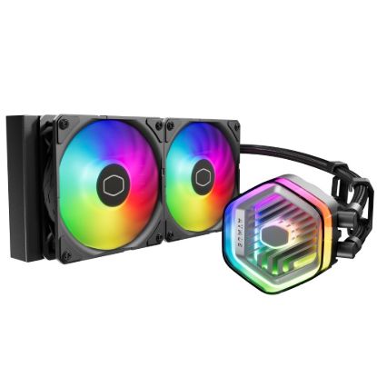 Obrázek Cooler Master vodní chladič MasterLiquid 240 Atmos ARGB, 2x120mm, LGA1851, AM5, černá