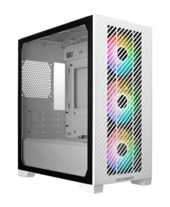 Obrázek Cooler Master case Elite 301, mATX, Průhledná bočnice, 3x 120mm ARGB Fan, Bílá