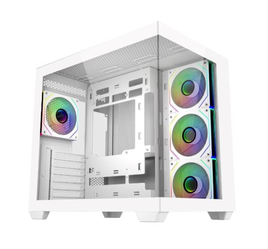 Obrázek Cooler Master case Elite 681, ATX, Průhledná bočnice, 4x 120mm ARGB Fan, Bílá