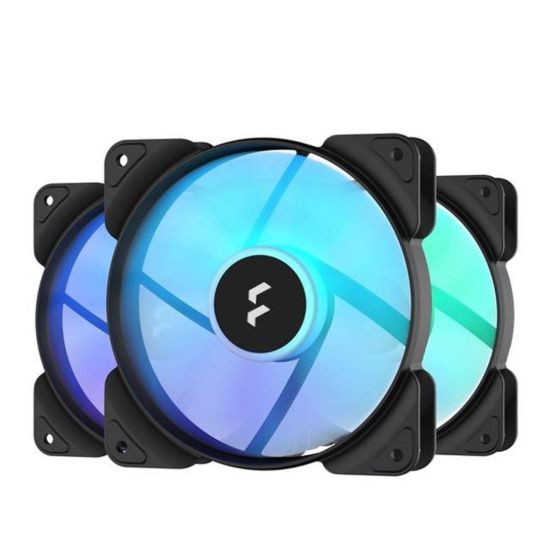 Obrázek FRACTAL DESIGN ventilátor Aspect 12 RGB PWM Black Frame 3- pack, 120mm