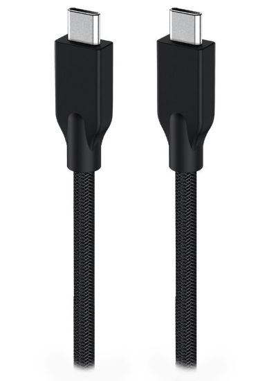 Obrázek GENIUS nabíjecí kabel ACC- C2CC- 3A, 150cm, USB- C na USB- C, 3A, PD60W, opletený, černý