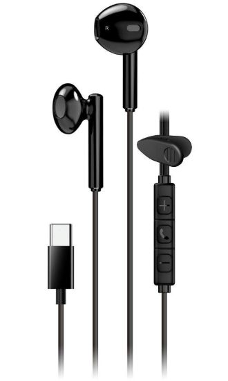 Obrázek GENIUS sluchátka HS- M366 headset, mikrofon, USB- C, rotáční klip, černá