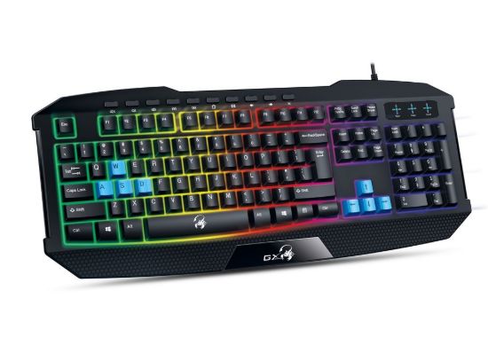 Obrázek GENIUS klávesnice GX GAMING K- 215 / herní, drátová, podsvícená/ USB/ černá/ CZ+SK layout