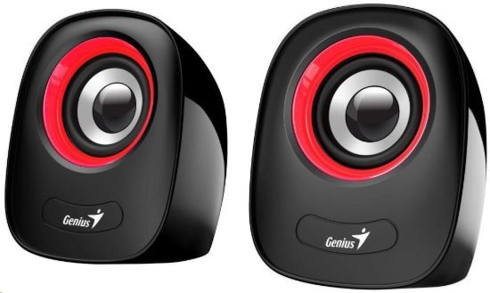 Obrázek GENIUS repro SP- Q160 Red, 2.0, 6W, USB napájení, 3, 5" jack, černo- červené